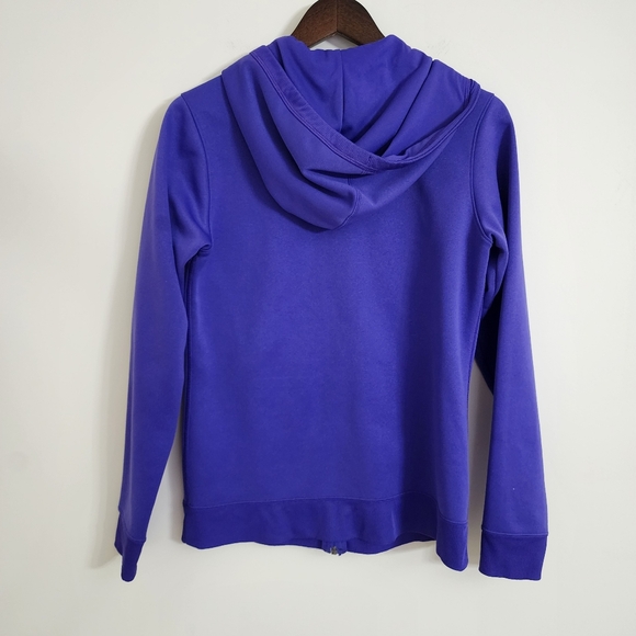 Under Armour Women's Purple Zip-Up Hoodie Sweater Medium Athleisure Casual Gorp - Picture 10 of 11